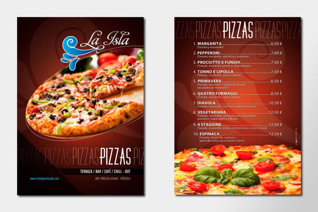 Cartas Para Pizzerias - Cartaderestaurante.com